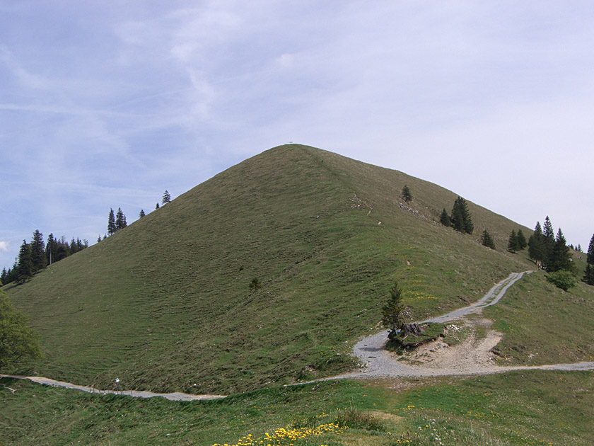  Mitterberg, der untere rechte Weg führt in ca. 10 min zur Schuhbräu-Alm 