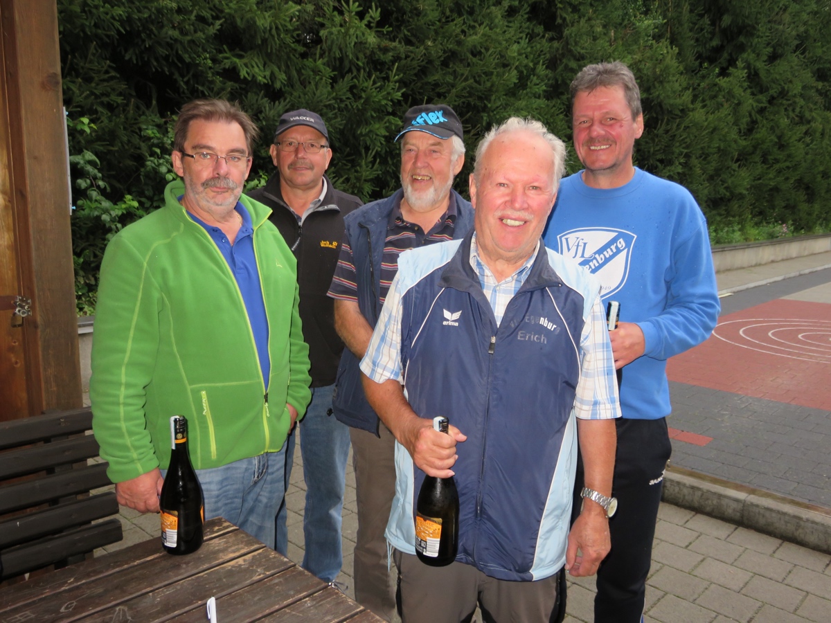 Mannschaftsmeister 2017 von links: Uli Turk, Gottfried Burkhart, Herbert Greif, Erich Meitinger, Uwe Burkon